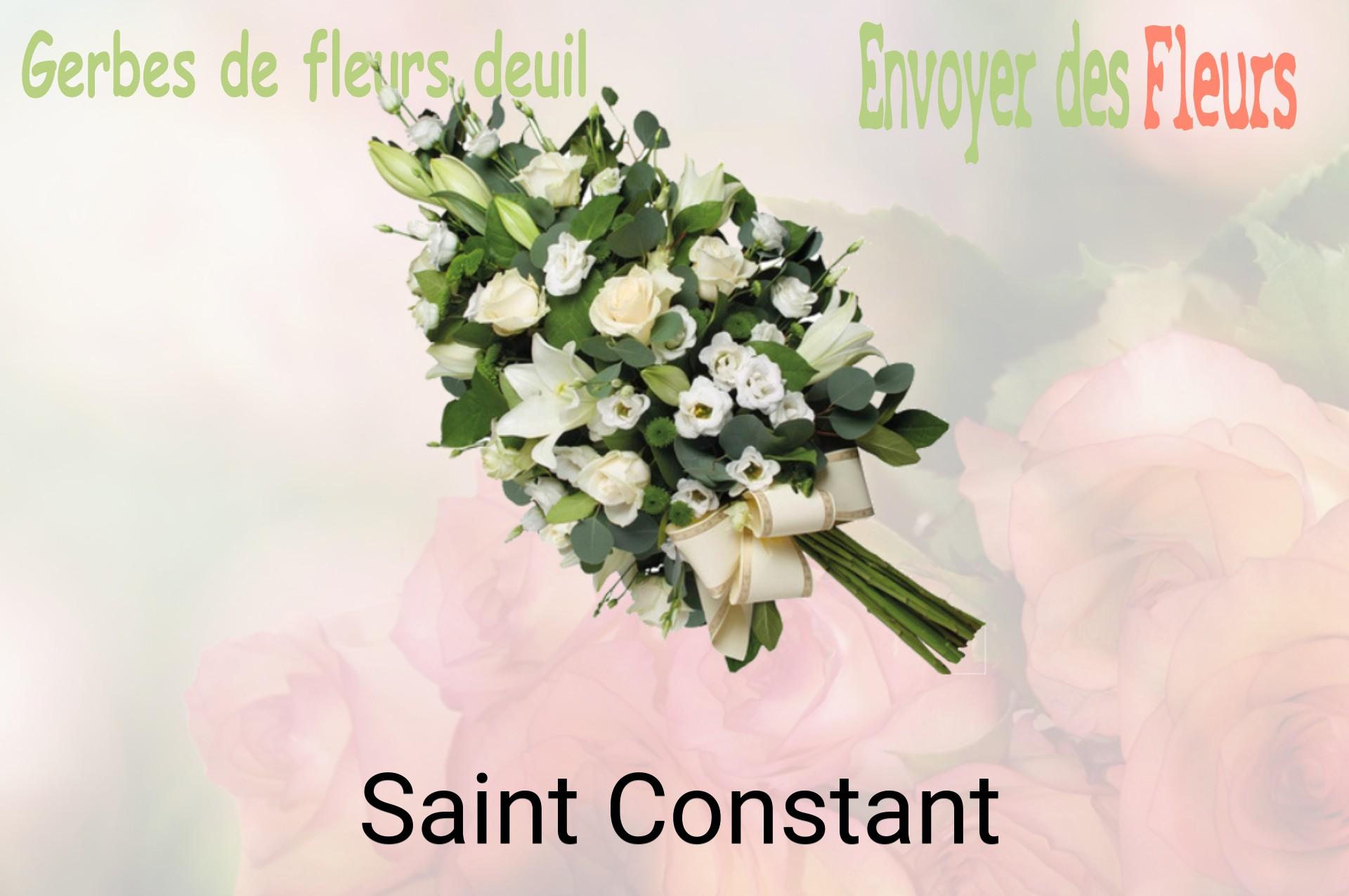 Gerbe de fleurs de deuil livrée à Saint-Constant
